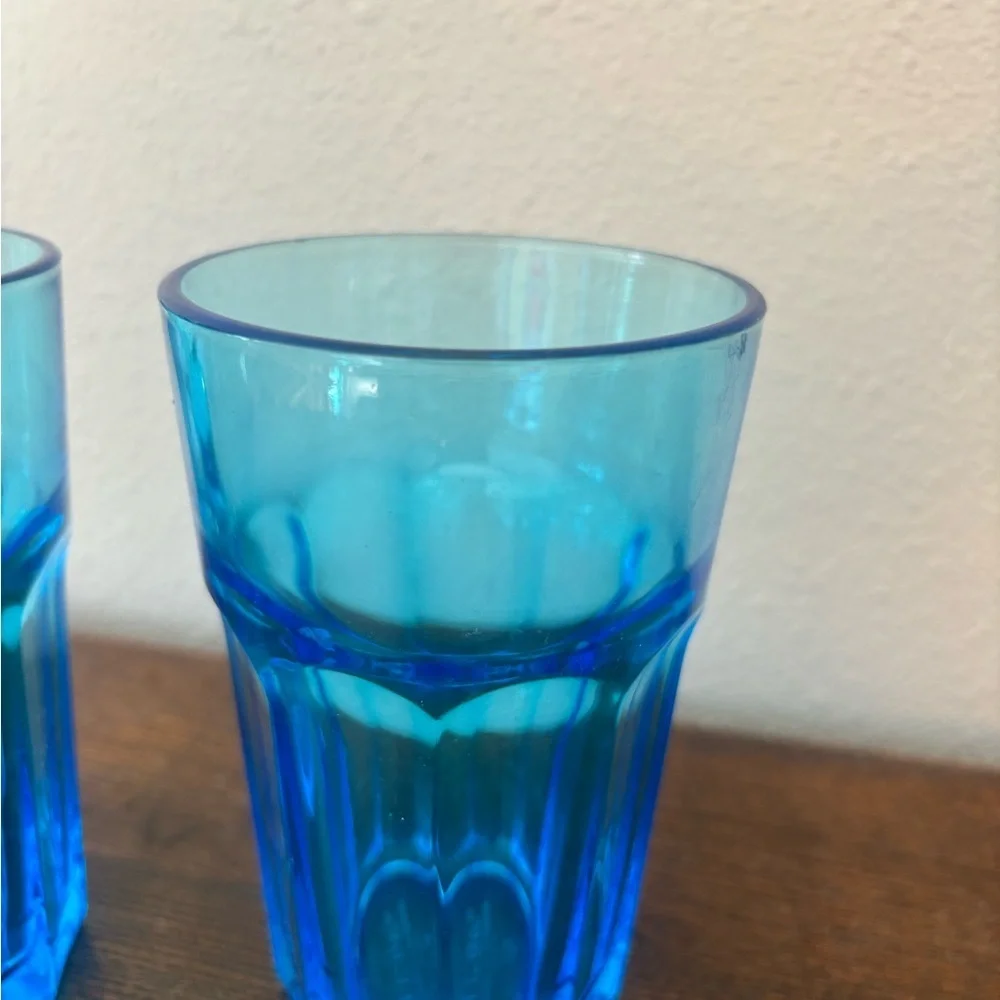 IKEA POKAL glass in blue
